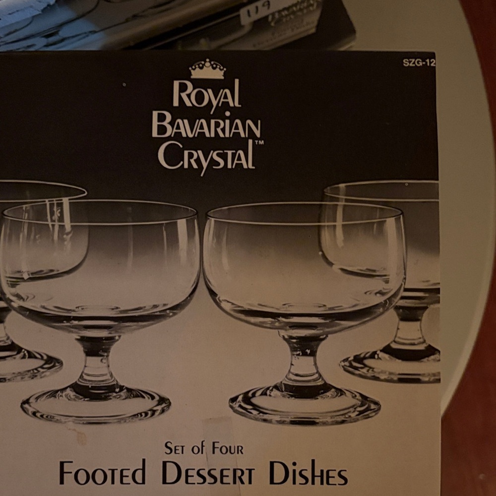 Clear Footed Dessert Dishes - Set of Four